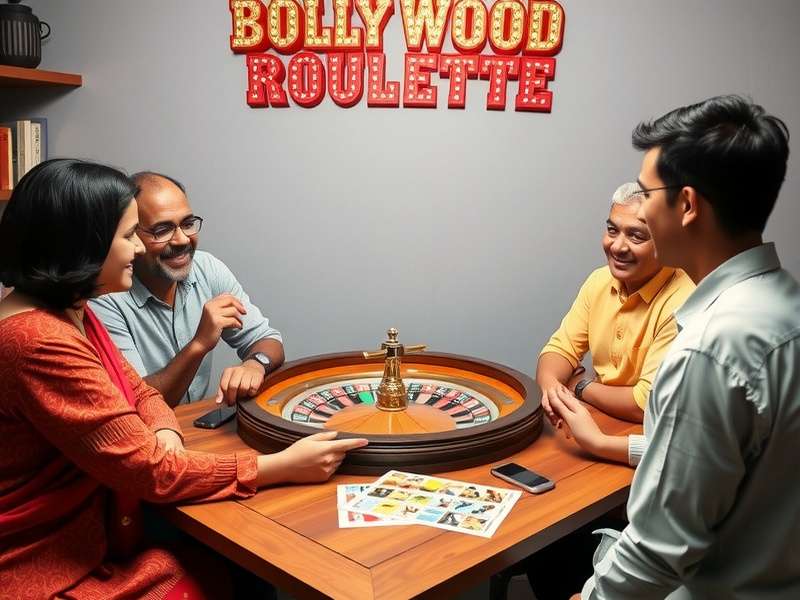 Bollywood Roulette game setup with colorful wheel and film elements