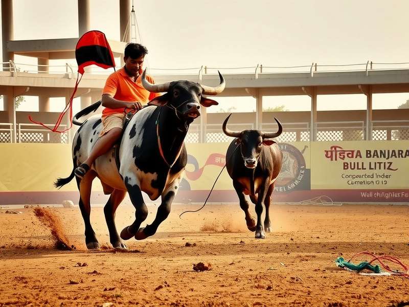 Medieval Era Banjara Bull Blitz Historical depiction of Banjara Bull Blitz in medieval India