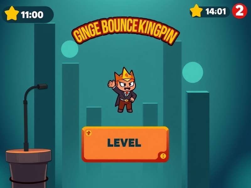 Ginger Bounce Kingpin gameplay screenshot showing character bouncing