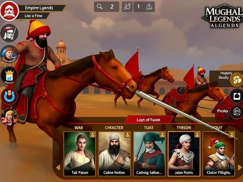 Mughal Combat Legends gameplay screenshot showing historical battle