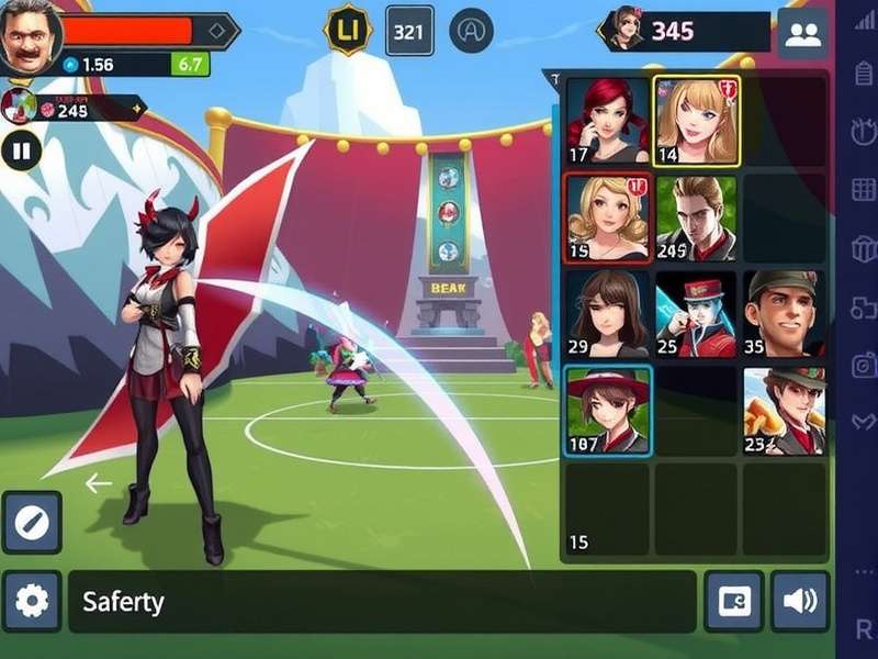 Saffron Blitz Champion gameplay screenshot showing character and environment