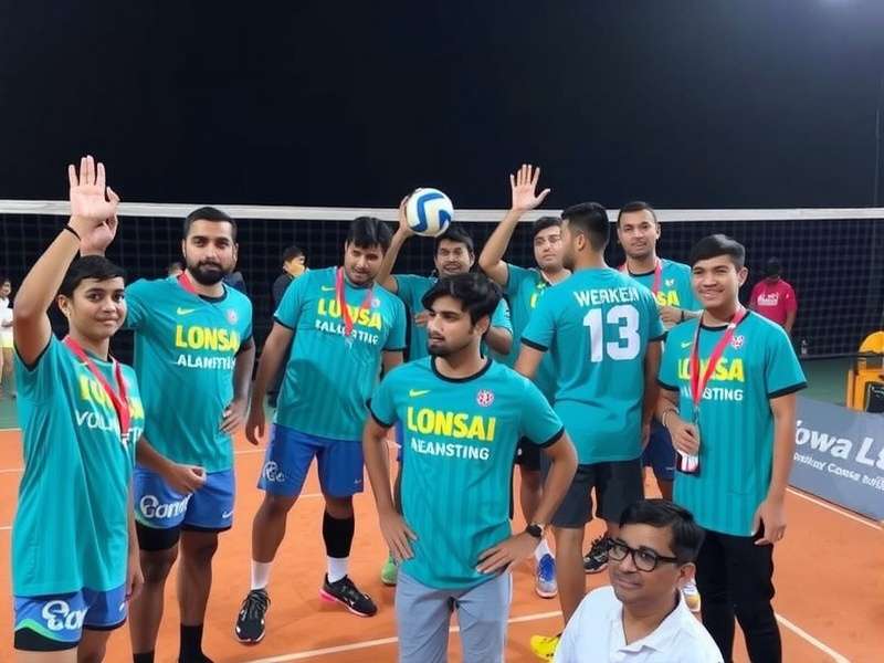 Volley Crushers Mumbai Team Celebration Volley Crushers Mumbai team celebration
