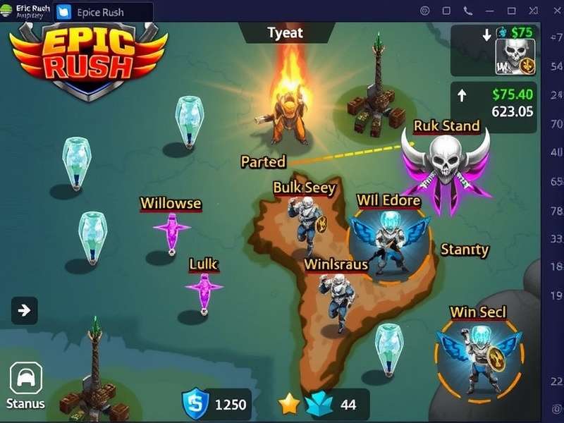 BFC Epic Rush gameplay screenshot showing intense battle action