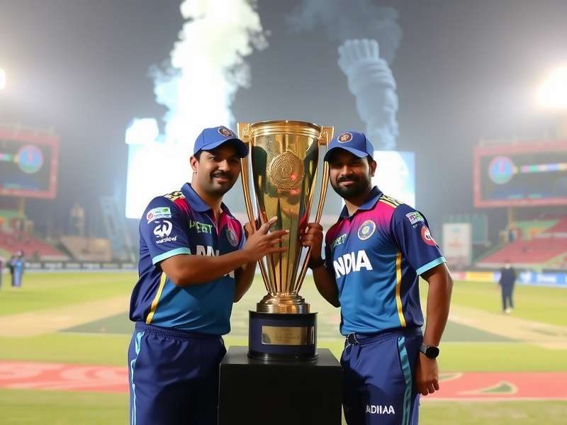 Indian T20 League Trophy Indian T20 League Trophy and Players