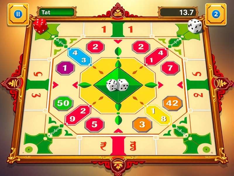 Ludo Supreme King India Game Elements Ludo Supreme King India tokens and dice in gameplay