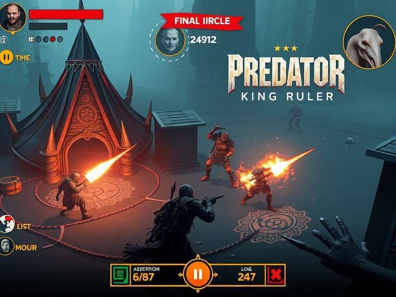 Predator King Ruler map overview showing different zones and loot locations