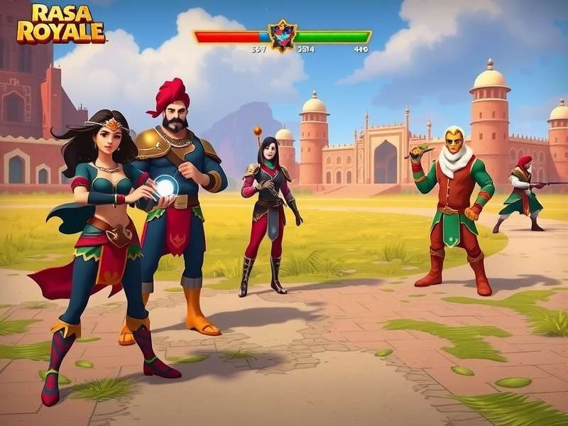 Rasa Royale gameplay screenshot showing Indian-inspired battlefield
