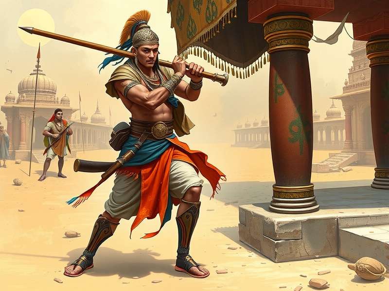 Royal Mace Warrior demonstrating advanced combat techniques