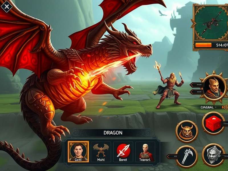 Dragon Rampage character progression interface