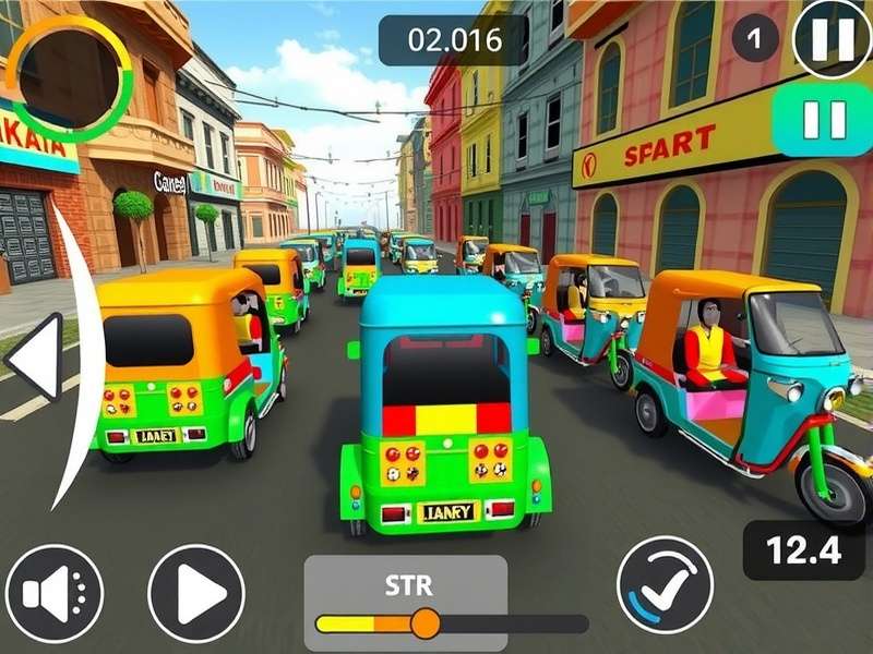 Rickshaw Rush Gali control interface layout