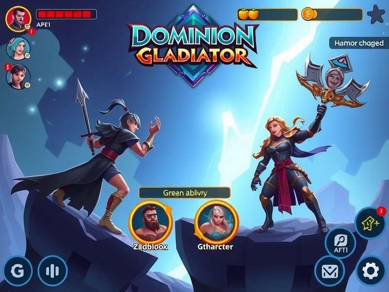 Dominion Meteor Gladiator Character Selection Screen Dominion Meteor Gladiator gameplay screenshot showing character selection