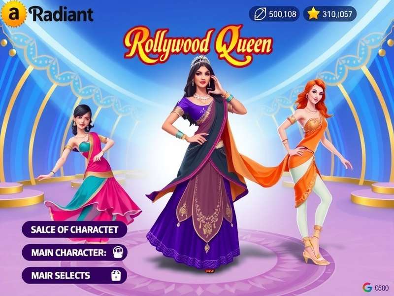 Main characters from Radiant Bollywood Queen game
