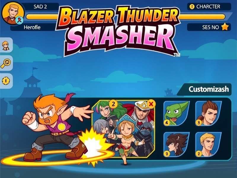 Extensive Character Customization in Blazer Thunder Smasher Blazer Thunder Smasher character customization interface