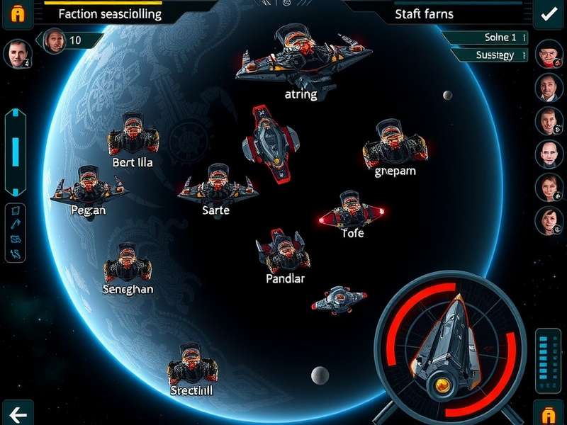 Anise Trek Interstellar Aces combat interface showing tactical space battle