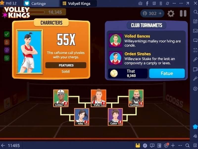 Volley Kings Desi Game Modes Interface Volley Kings Desi feature showcase with multiple game modes