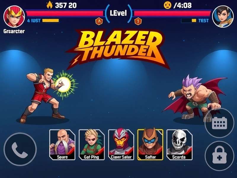 Diverse Character Roster in Blazer Thunder Smasher Blazer Thunder Smasher character lineup showing diverse heroes
