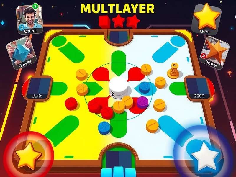 Ludo Supreme Star gameplay interface showing colorful board and tokens