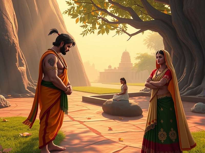 Krishna and Yashoda character interaction scene