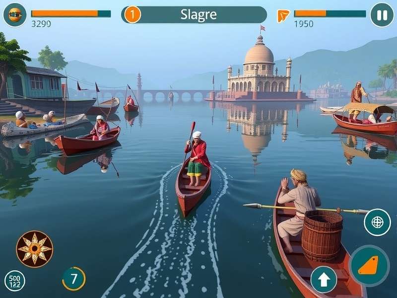 Raft Ganges Journey gameplay showing river navigation