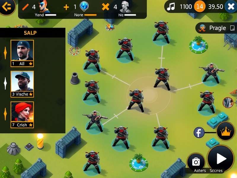 Master Stroke character selection screen with diverse avatars