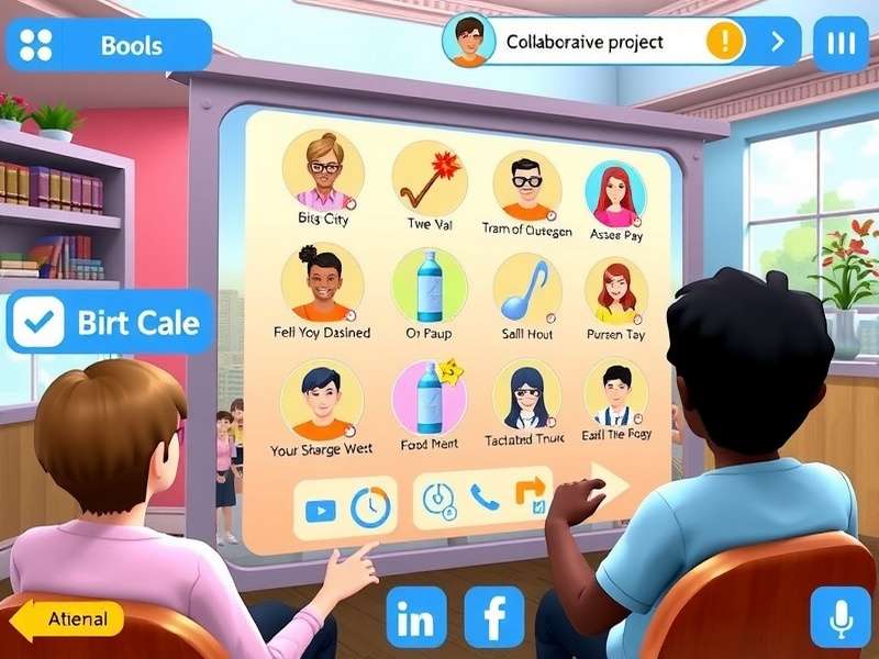 Avakin Brainy Bunch Collaborative Features Avakin Brainy Bunch collaborative project interface