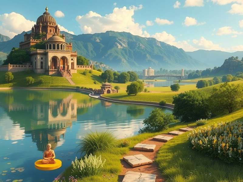 Spiritual Journey in Guru S Teachings Trail Guru S Teachings Trail gameplay showing spiritual journey through Indian landscapes