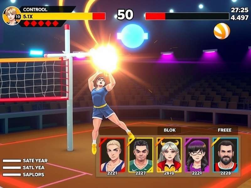 Volley Hero Slayer Ultra Gameplay Action Volley Hero Slayer Ultra gameplay screenshot showing intense volleyball action