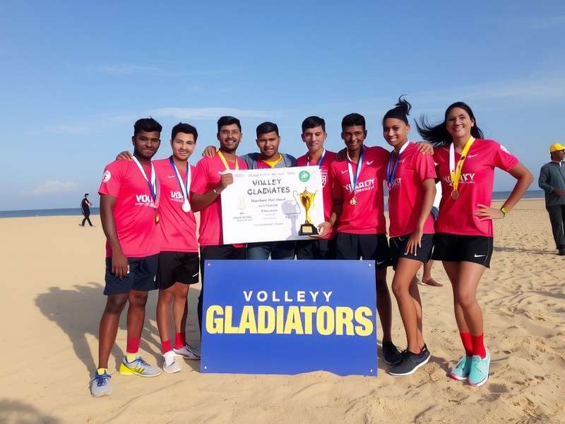 Volley Gladiators Goa trophy display and medals