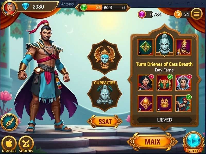 Bengal Jewel Elite Legend Character Progression Character customization and progression interface in Bengal Jewel Elite Legend