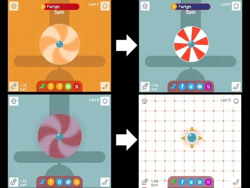 Visual Evolution of Magnificent Spin Head Evolution of Magnificent Spin Head visual design across versions