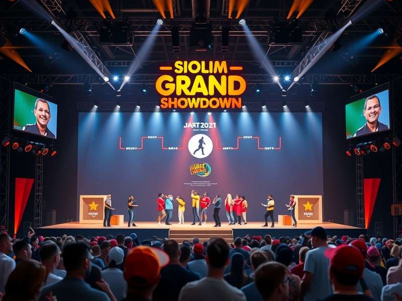 Siolim Grand Showdown main stage with enthusiastic audience