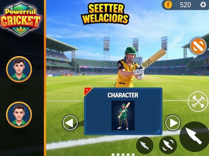 Powerful Cricket Warriors Game Interface Powerful Cricket Warriors Game Screenshot