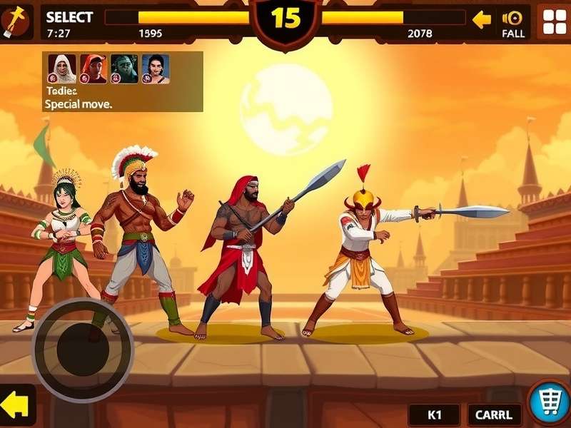 Haveli Power Gladiator gameplay showing special move execution