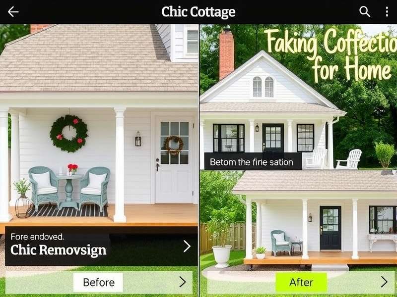 Chic Cottage Redesign feature showcase with various design options