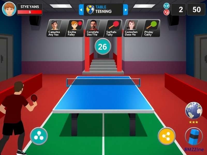 Mumbai Ping Dominator gameplay screenshot showing table tennis action
