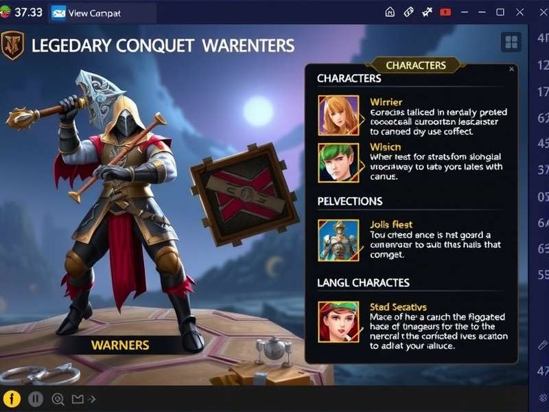 Legendary Conquest Warrior Gameplay Legendary Conquest Warrior gameplay screenshot showing character combat