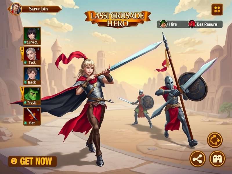 Lassi Crusade Hero battle strategy illustration