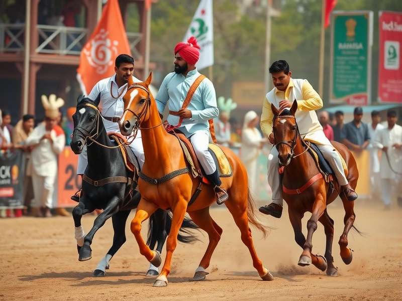 Historical Hindustani Horse Illustration Historical depiction of Hindustani Horse from Mughal era