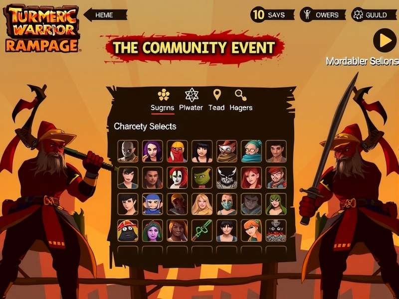 Turmeric Warrior Rampage character selection screen