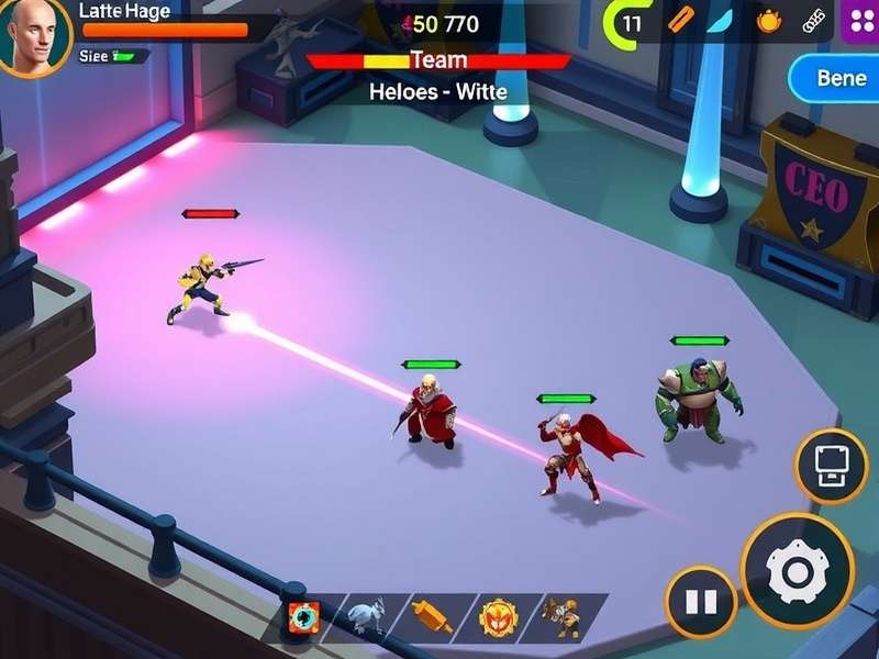 Striker Blitz character selection screen showing diverse heroes