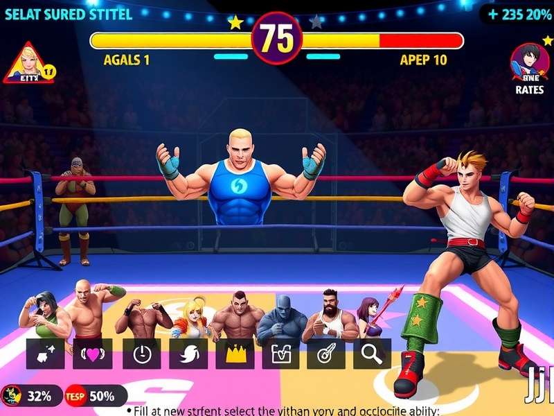 Character Customization in Superstar Battle Superstar Battle character ability customization screen