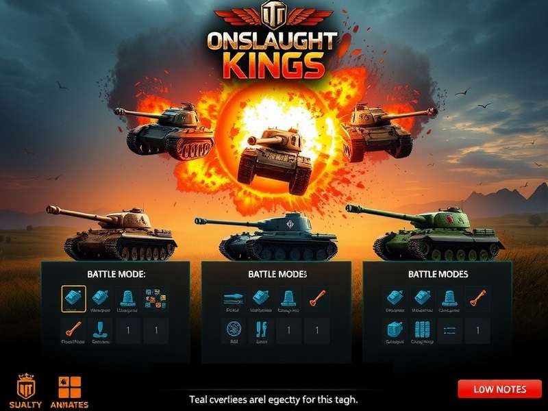 Tank Onslaught Kings gameplay screenshot showing tank battle