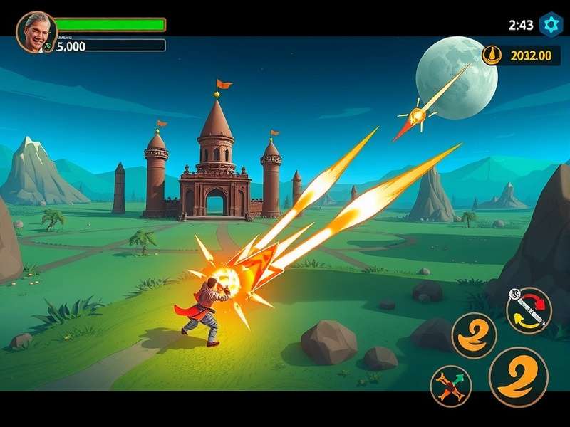 Goan Meteor Vanquisher Gameplay Goan Meteor Vanquisher gameplay screenshot showing meteor defense mechanics