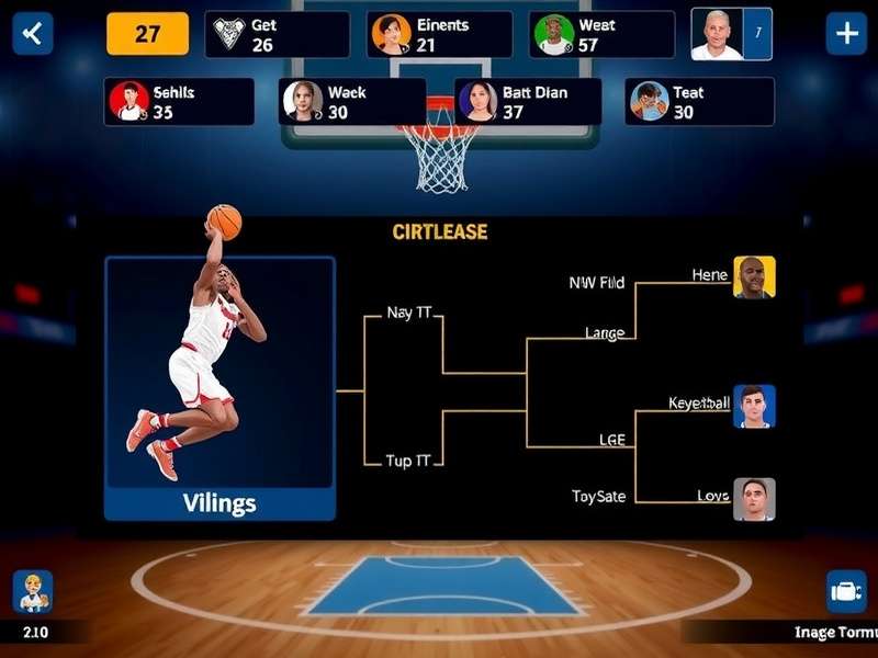 All Star Hoopsters gameplay screenshot showing basketball action
