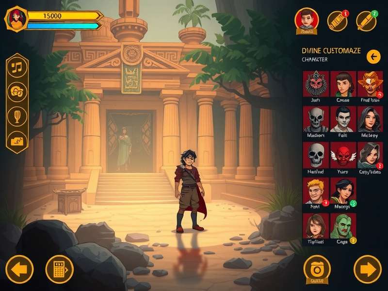 Divine Adventure Odyssey - Character Customization Divine Adventure Odyssey character customization interface