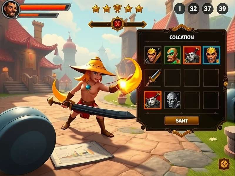 Ginger Gladiator character customization interface