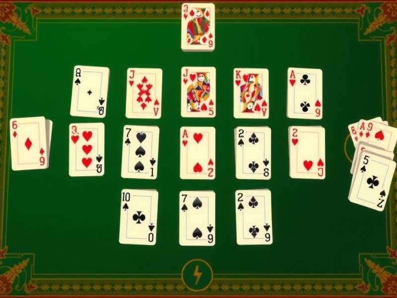 Visual demonstration of card sequencing in Indian Sevens Deluxe