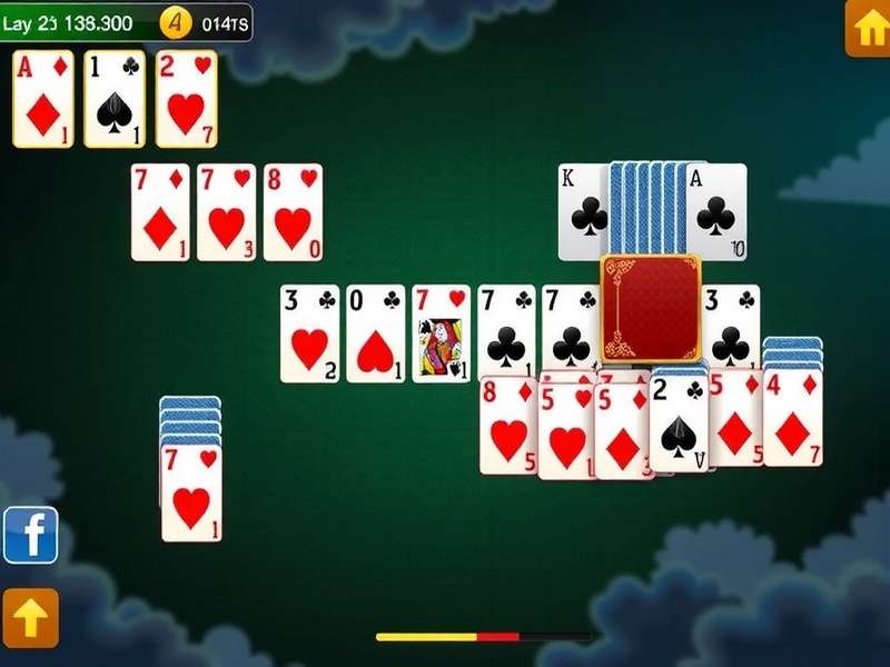 Solitaire King Game Interface Solitaire King gameplay interface showing card layout and moves
