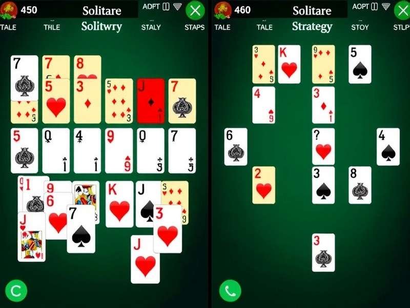 Advanced Solitaire King Strategies Advanced strategy visualization for Solitaire King showing multiple move options