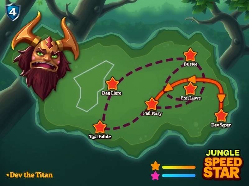 Jungle Speed Star strategy map showing optimal routes